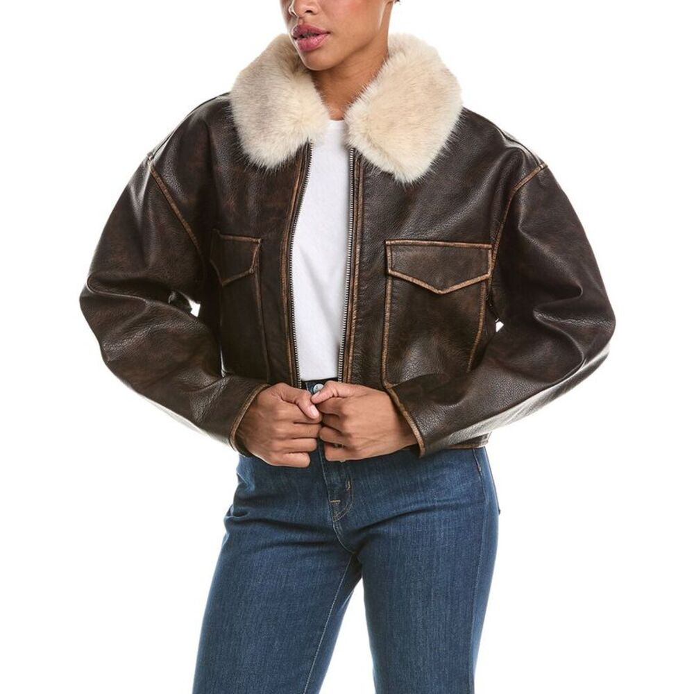 Blank Nyc Womens  Caffeine Rush Jacket, Brown
